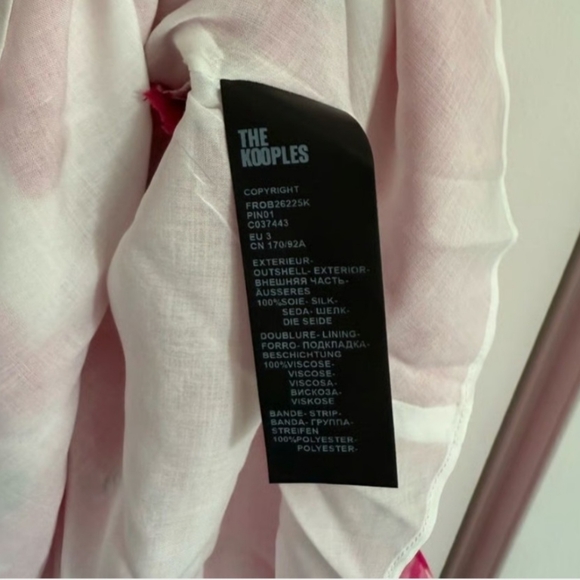 The Kooples NWT Fit and Flare,floral,sleeveless dress sz.2 women's 6-8 Pink/blk - Picture 7 of 9